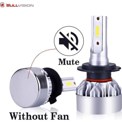 Fanless H7 LED H4 H1 9012 HIR2 H8 H3 H11 9007 H13 HB4 HB3 12000LM Led Car Auto Headlight Bulbs 6000K