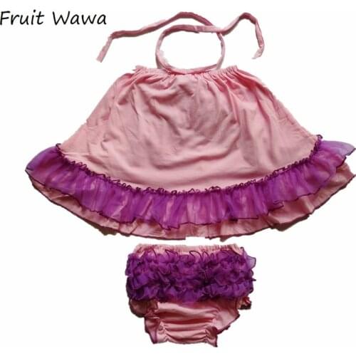 Baby bloomer sets girls flower dress baby clothing kid girls dress