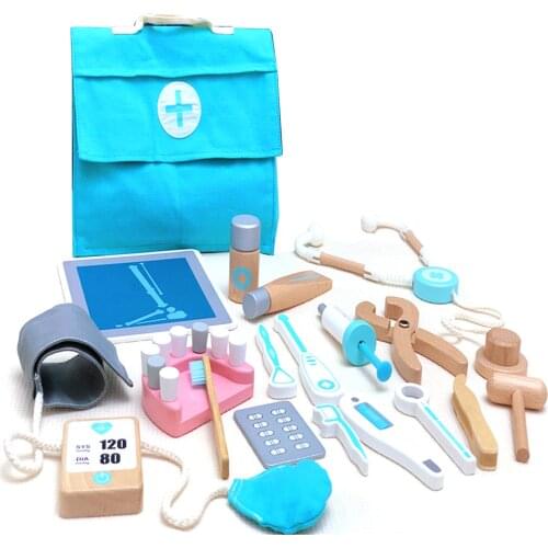 Kids Doctor Playset Pretend Play Doctor Toys Wooden Pretend Play Doctor Educationa Doctor Toys Set Nurse Medical Kit