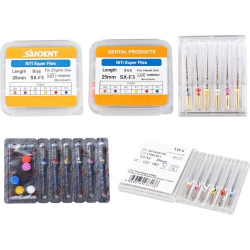 5 Dental Engine /Hand Use Endo NiTi Files Rotary Heat Activation/TG Files For Endodontic Root Canal Endo Motor Treatment 25MM