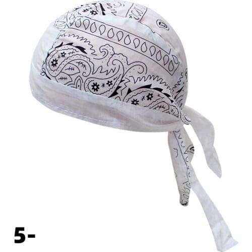 Outdoor Sport Bandana Cycling Headscarf Cap Quick Dry Cotton Pirate Cycling Hat Elastic Adjustable Cancer Chemo Cap Men Women