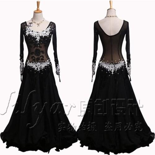 Costumes Performing Dress Customize New Arrival Adult Children Embroidered Ballroom Dance Dress Standard Skirt Competition Dress