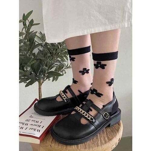 Fashion Metal Decoration British Style Small Leather Shoes Spring And Summer New All-Match Ladies Sandals