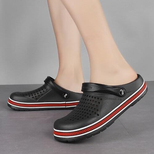 2021 New Men Sandals mens LiteRide Hole Shoes Rubber Clogs For Men EVA Garden Beach Shoes Black Flip Flops Adulto Cholas Hombre