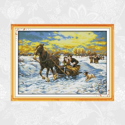DIY Handmade Needlework Woman Married Cross Stitch 14CT Counted Canvas 11CT Printed Fabric Cross Stitch Kits Embroidery Sets