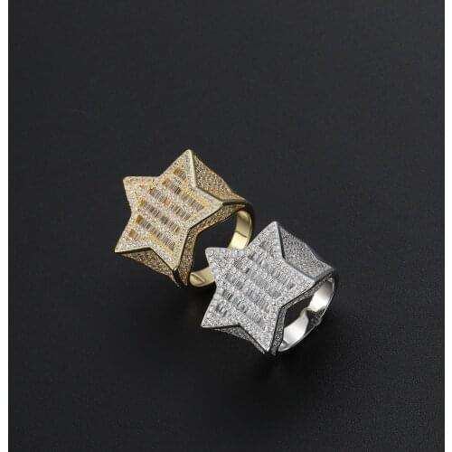 New Arrival Bling Bling AAA Zricon Brass Ring Micro pave with CZ Brass Hip Hop Jewelry R038