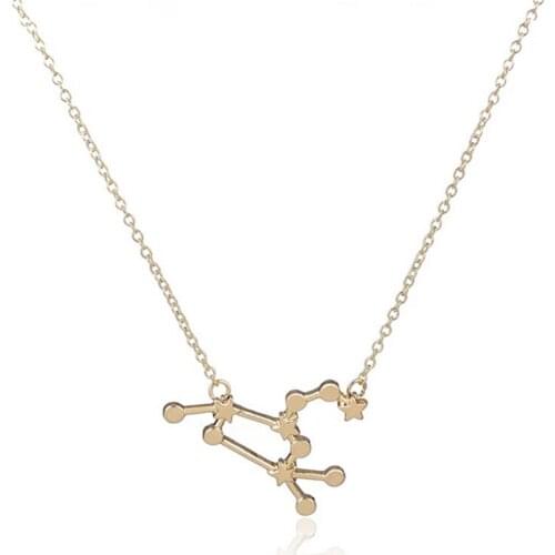 Wholesale 10Pc New Leo Zodiac Astrology Pendants Constellation Jewelry Astrology Star Sign Link Chain Necklace Men Birthday Gift