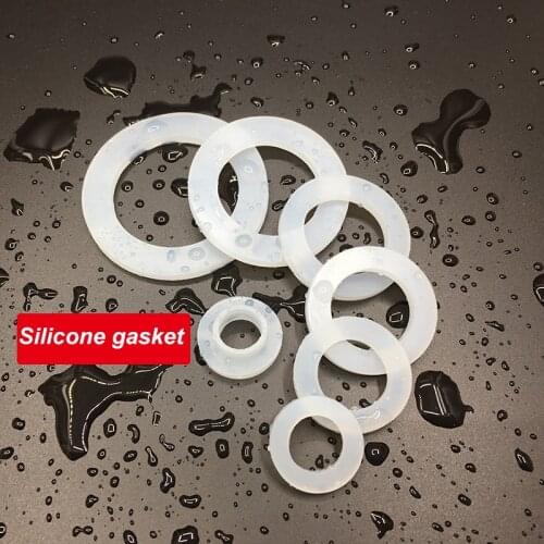 1/2 3/4 1 1.2 1.5 2 inch silicone rubber gasket seal white Hot water faucet tube joint sealing flat wahser proof nozzle