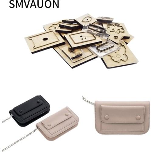 SMVAUON Wooden Die-Cut Womens Shoulder Bag Shoulder Bag Pouch Purse Die-cut Suitable For Die-Cutting Machines
