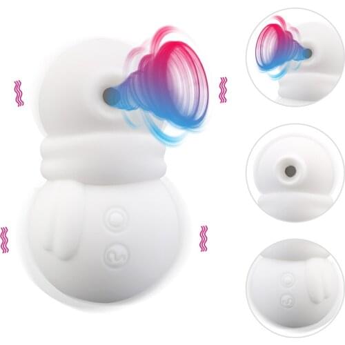 Snowman Clit Sucker Vibrator Tongue Vibrating Clitoris Nipple Sucking G-spot Stimulation Female Masturbation 10 Modes