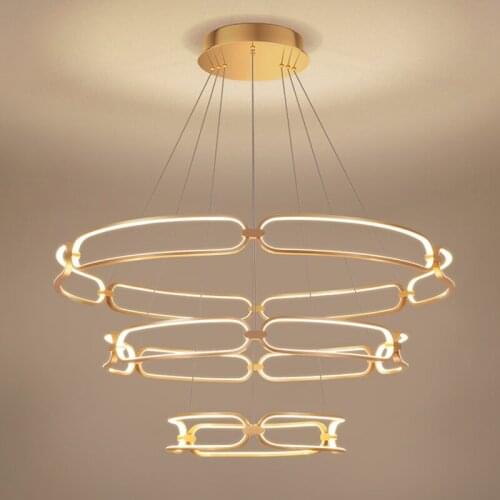 Modern Aluminum LED Pendant Lamp Living Dining Room Bedroom Lighting Pendant Lights Indoor Hanging Light Decoration Luminaire