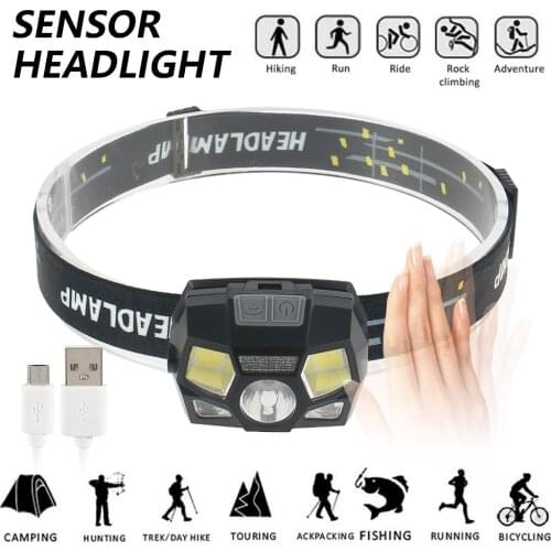 LED Headlamp Head Lamp Headlight Outdoor Camping Portable COB Headlamp USB Charging Fishing Light Working Light
