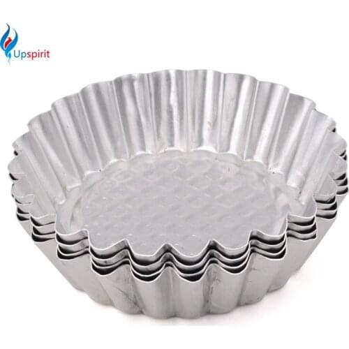 New 6PCS OR 10Pcs Large Size Cookie Pudding Mould Makers Aluminum Cupcake Egg Tart Mold Kitchen Accessories Baking Pastry Tools