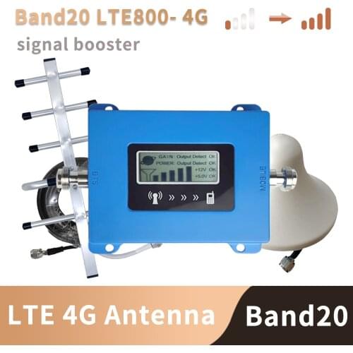 Band 20 4G Amplifier 800 MHZ FDD Europe Mobile Phone Signal Booster Cell Phone Amplifier 4g lte 800mhz Repeater Set b20