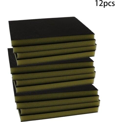 Utoolmart 4pcs/8pcs/12pcs Sponge Sandpaper 150/180 Grit Alumina Carborundum Sanding Pad Blue/Grey Abrasive Grinding Tool