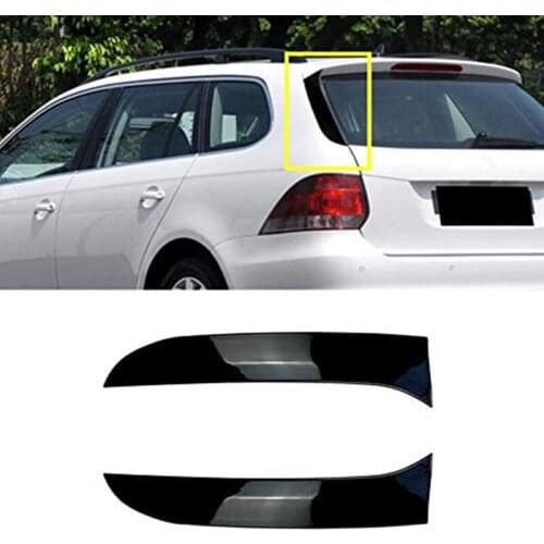 Car Rear Window Spoiler Side Wing Cover Trim For VW Volkswagen Golf 6 MK6 Variant Wagon 2008 2009 2010 2011 2012 2013 Black