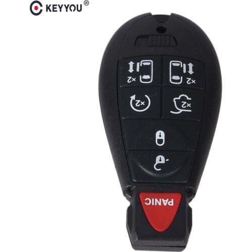 KEYYOU 7 6 6+1 Buttons Spare Remote Case Blank Smart Key Shell Case For Chrysler Town & Country For Dodge Grand