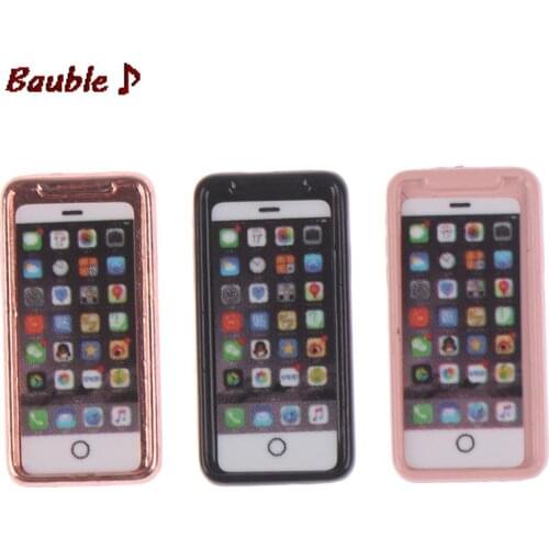 1:12 Dollhouse Miniature Accessories Mini Resign Mobile Phone Model Simulation Toy for Doll House Decoration