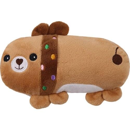 1Pcs Pet Plush Toy Funny Pet Mini Chew Toy Cartoon Bear Shape Pet Squeaky Toy Pet Sound Toy For Dogs Pet Supplies Dropshipping