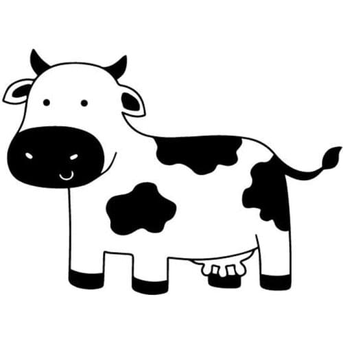 15.4CM*11.1CM Cow Pattern Car Sticker Car Trunk Accessories Decor Vinyl Decal