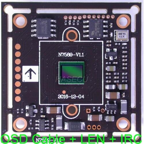 4MP AHD 1/3" OmniVision OV4689 CMOS image sensor+ NVP2475 CCTV camera module PCB board + OSD cable + IRC +M12 LENs (UTC control