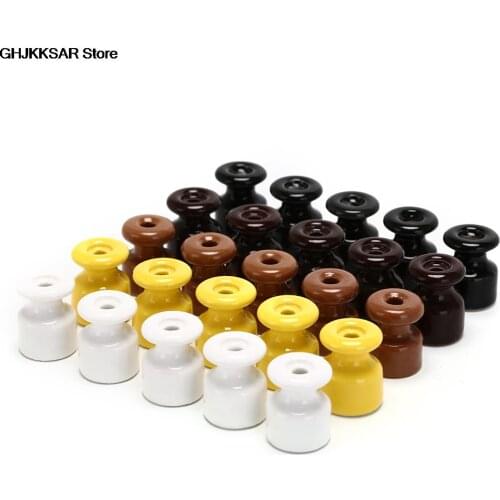 5pcs/lot Porcelain Insulator for Wall Wiring Ceramic Insulators High Frequency Electric Porcelain Ceramic Insulator new