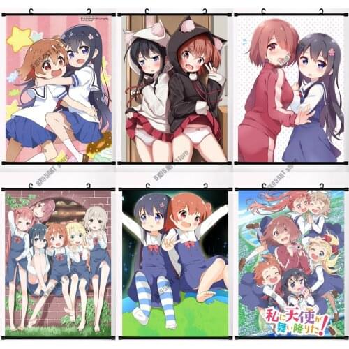 5D Diamond Painting Anime Watashi Ni Tenshi Ga Maiorita! Embroidery Full Square Cross Stitch Kits Diamond Mosaic Room Decoration
