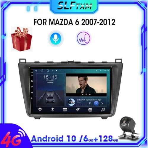 8 Core 2 Din Android 10.0 For Mazda 6 Rui wing 2007-2012 Car Radio Audio Multimedia Player RDS GPS Navigation Stereo receiver AM