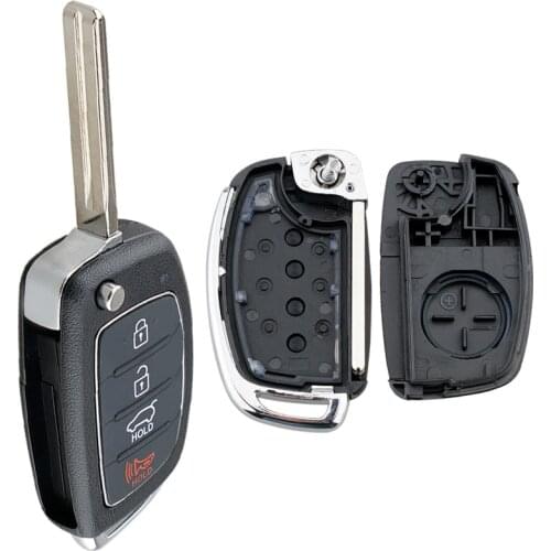 Auto Car Key Case Replacement 4 Buttons Car Remote Key Shell Fit for Hyundai