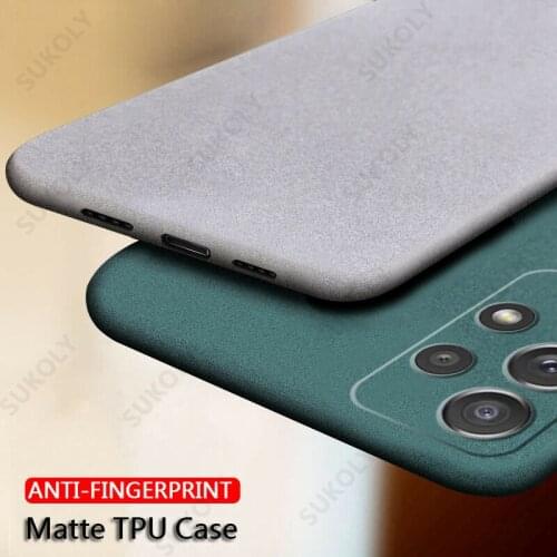 Case For Samsung Galaxy S20 FE S21 S30 Plus S10 5G S10e Note 8 9 10 Plus Capa Coque Sandstone Matte Silicone Soft Cover Fundas