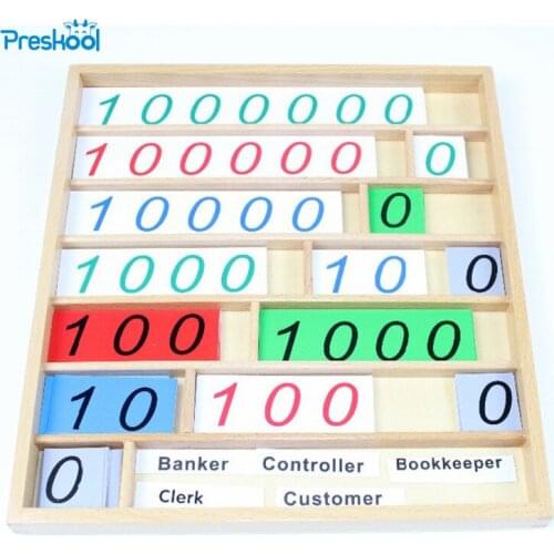 Baby Toy Montessori Wood Bank Game Math Early Childhood Education Preschool Training Kids Brinquedos Juguetes