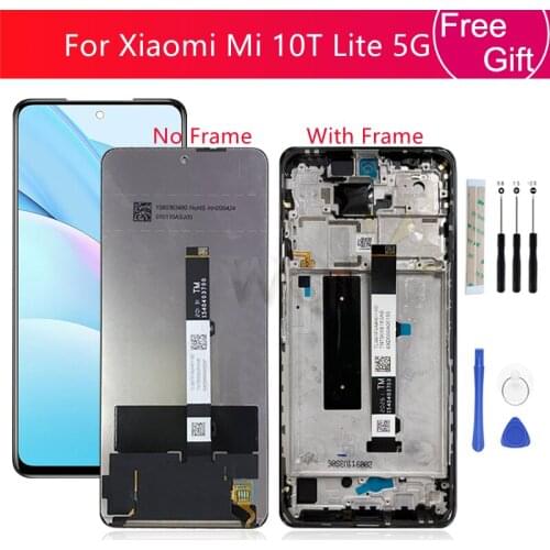 For Xiaomi Mi 10T Lite 5G LCD Display Touch screen Digitizer Assembly With Frame For Mi 10T Lite 5g screen Replacement 6.67"