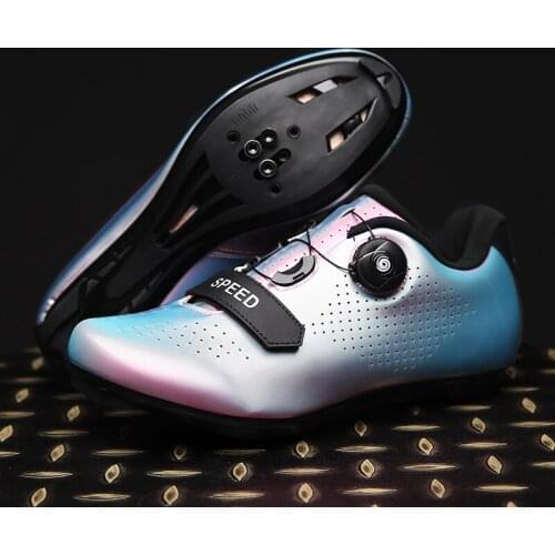 Road Cycling Shoes Professional Cleat Shoes SPD Pedal Racing Ultralight Self-Locking Bike Flat Shoes Bicycle Sneakers