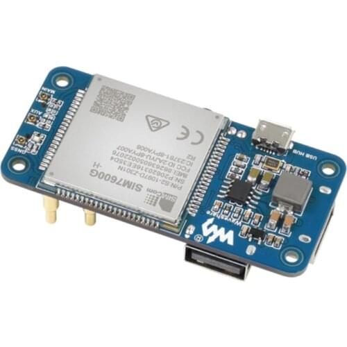 SIM7600G-H 4G HAT for Raspberry Pi, LTE Cat-4 4G / 3G / 2G Support, GPS Glonass GNSS Positioning, Global Band 100% new&original