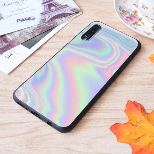 Holographic Pattern Print Soft Silicone Matt Case For Samsung Galaxy S Note and Galaxy A
