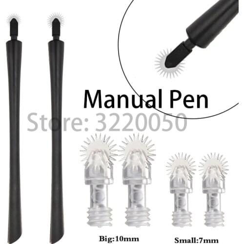 2019 NEW roller Tattoo Machines Microblading Pen BLACK Tattoo Needles Manual pen Permanent Makeup Eyebrow fog Tattoo Tebori