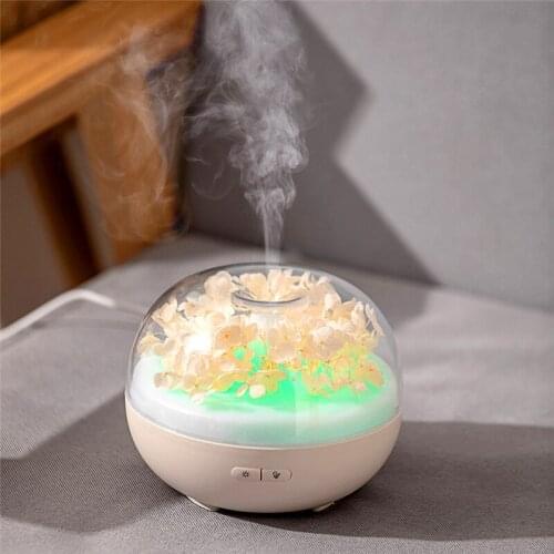 New Immortal Flower Two-Speed Spray with LED Colorful Night Light Aroma Diffuser Moisturizing Silent Humedifier