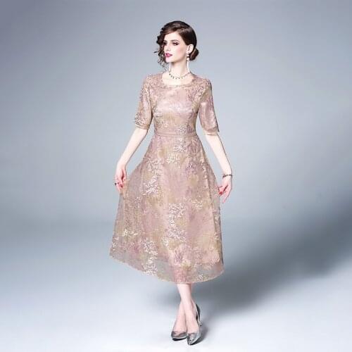 Top Quality New 2021 Spring Party Evening Vestidos Women Charming Flower Print Sexy Tulle Lace Patchwork Long Maxi Dresses