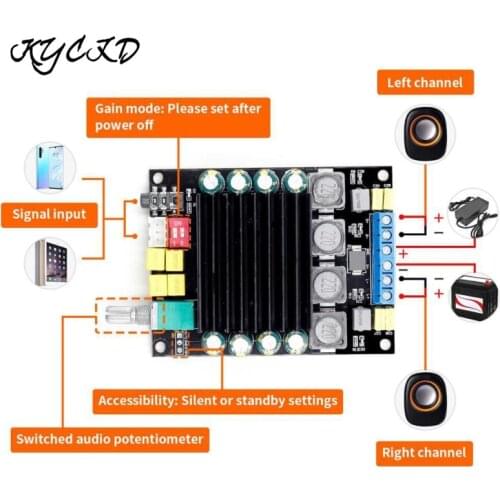 TDA7498 High Power Amplifier Board 100W+100W 2.0 Channel Stereo Sound Audio AMP DC 12-36V For Car Speaker Home Theater