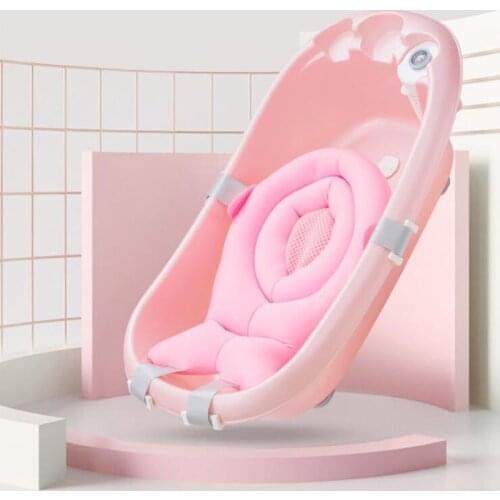 Portable Baby Shower Air Cushion Bed Babies Infant Baby Bath Pad Non-Slip Bathtub Mat Newborn Baby Safety Security Bath Seat