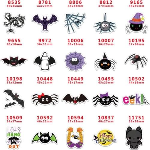 DIY Craft Supplies Sewing Accessories Cartoon Bat And Spider Printed Planar Resins Mold 30 Pieces. PR-8535