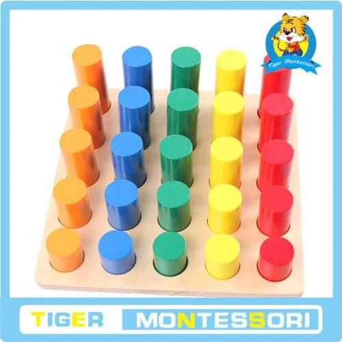 Professional montessori material wooden educational toy mathematics Geometry Solid ladder