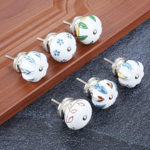 1Pc 40mm Colorful Ceramic Cabinet Knob Drawer Dresser Knobs and Handles Unique Kitchen Door Pulls Handle Knob Furniture Hardware