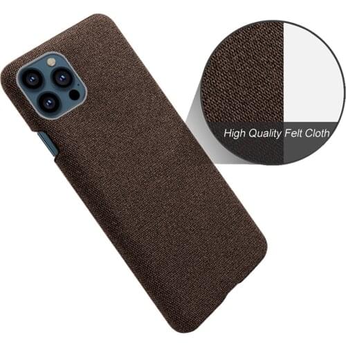 Luxury Febric Antiskid Cover For iPhone 13 Pro Max Funda Cloth Texture Fit Phone Case For Apple iPhone 13pro Max 6.7" 2021 Coque