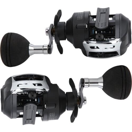 Baitcasting Fishing Reel 7.3:1 Gear Ratio 4+1BB Water Drop Wheel Adjusting Knob Wheel Left Right Hand Sea Fishing Wheel