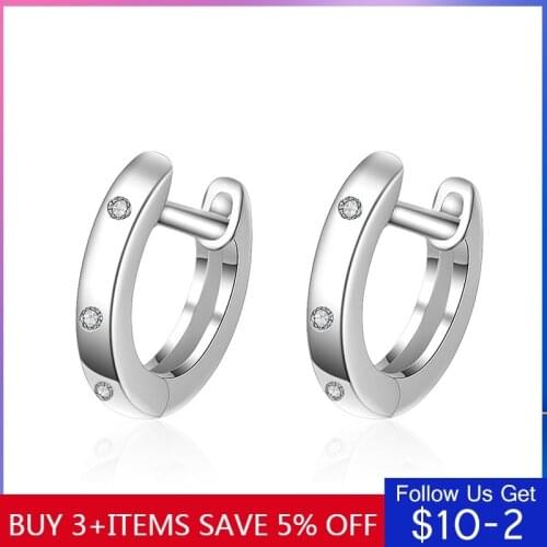 CodeMonkey Pierced Round Earrings Hot Fashion 100% Real 925 Sterling Silver Hoop Earring Silver & Rose Gold Color CME378