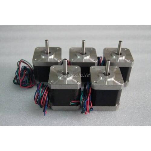 3D Printer 5PCS 4-lead Nema17 Stepper Motor 42HS47A41205 1.2A 0.6N.m(86oz-in) 47mm motor length for Laser Grind Foam Plasma Cut