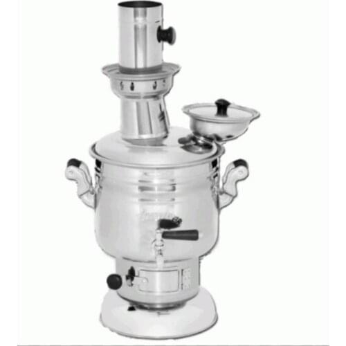 Sözenler Chrome wood charcoal picnic urn 4,5 lt chrome steel material camping outdoor practical Tea machine Çaydnlık Made in Turkey