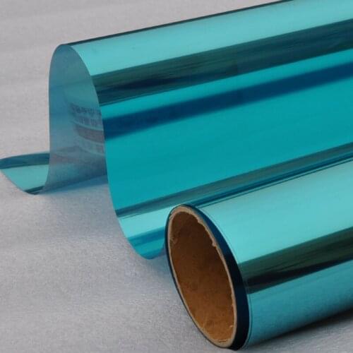 50-100cm Solar Insulation Window Film Stickers Solar Reflective One Way Mirror silver--green brown blue gold UV Reflective film