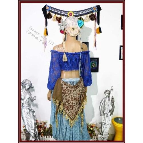 Belly Dance Hip Scarf GYPSY Tribal Scarf triangle Hip Weap Belt HS104-108